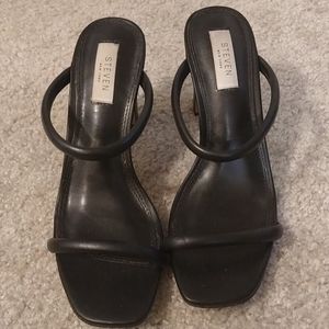 Steve Madden Jacee Black Slip on Heels